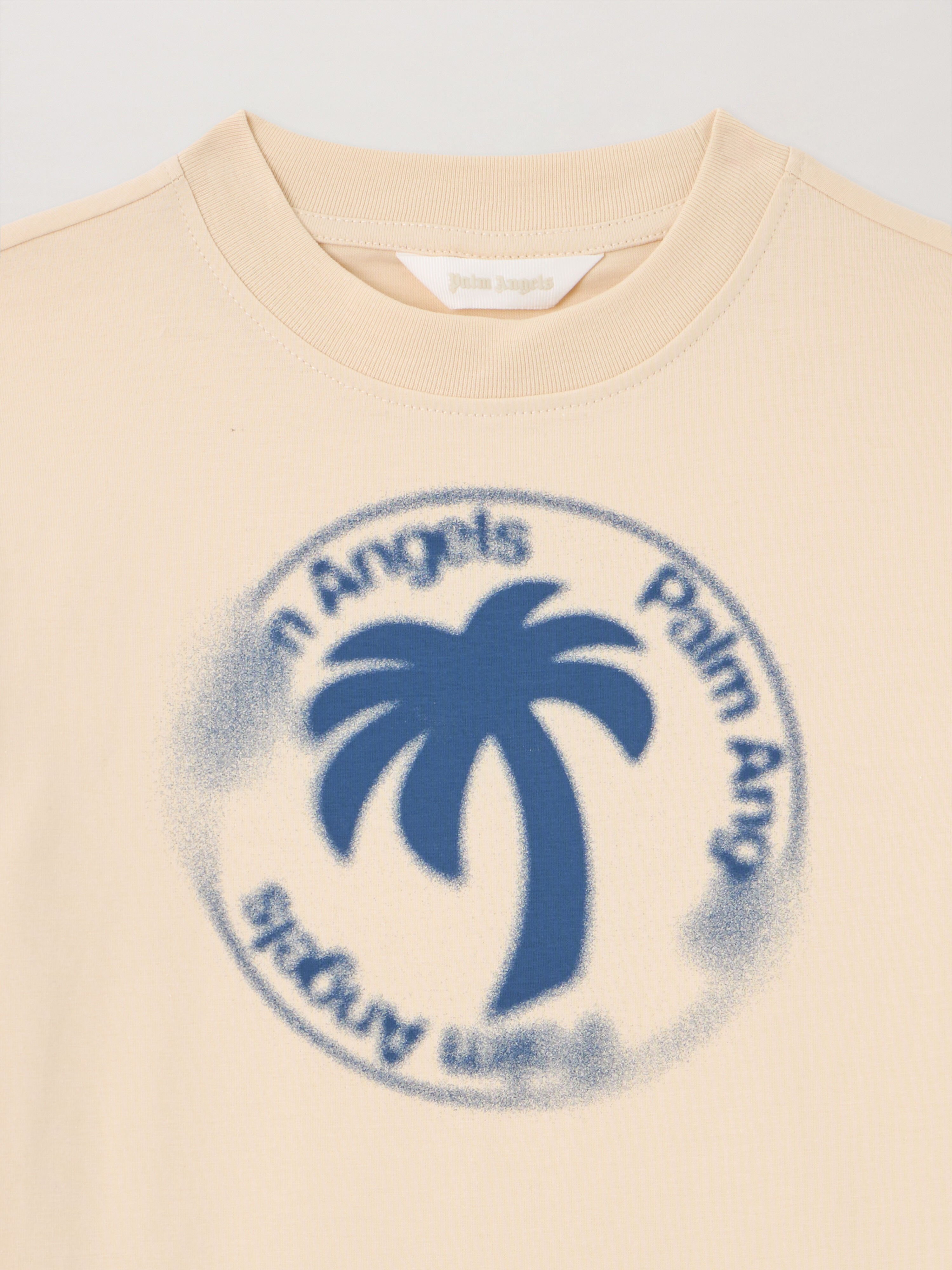 PALM ANGELS Palm Stamp. T-Shirt SABBIA/SAND PBAA003S26JER003