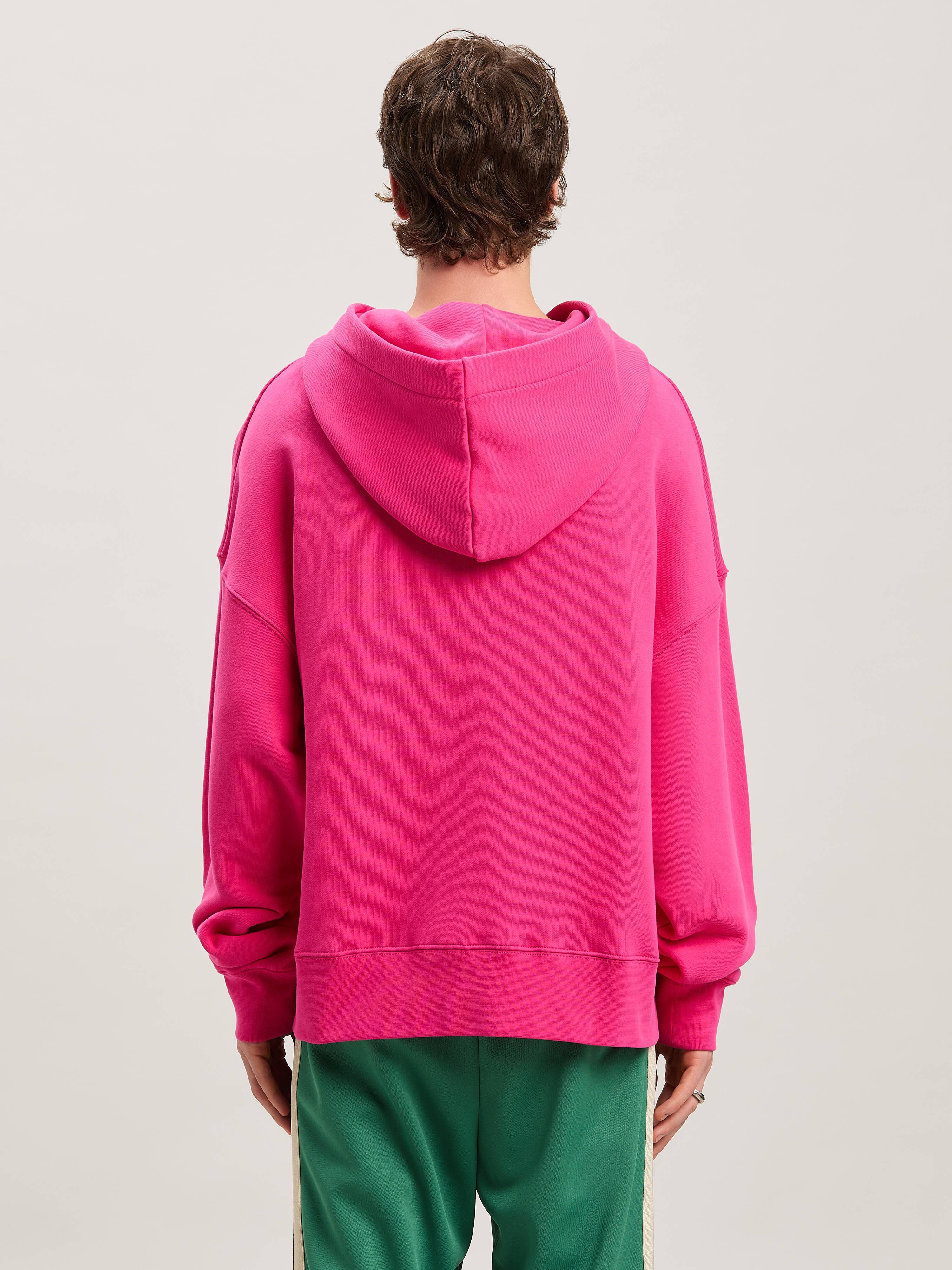 PALM ANGELS  Flame logo hoodie FUCHSIA - LIGHT BLUE PMBB058S25FLE002