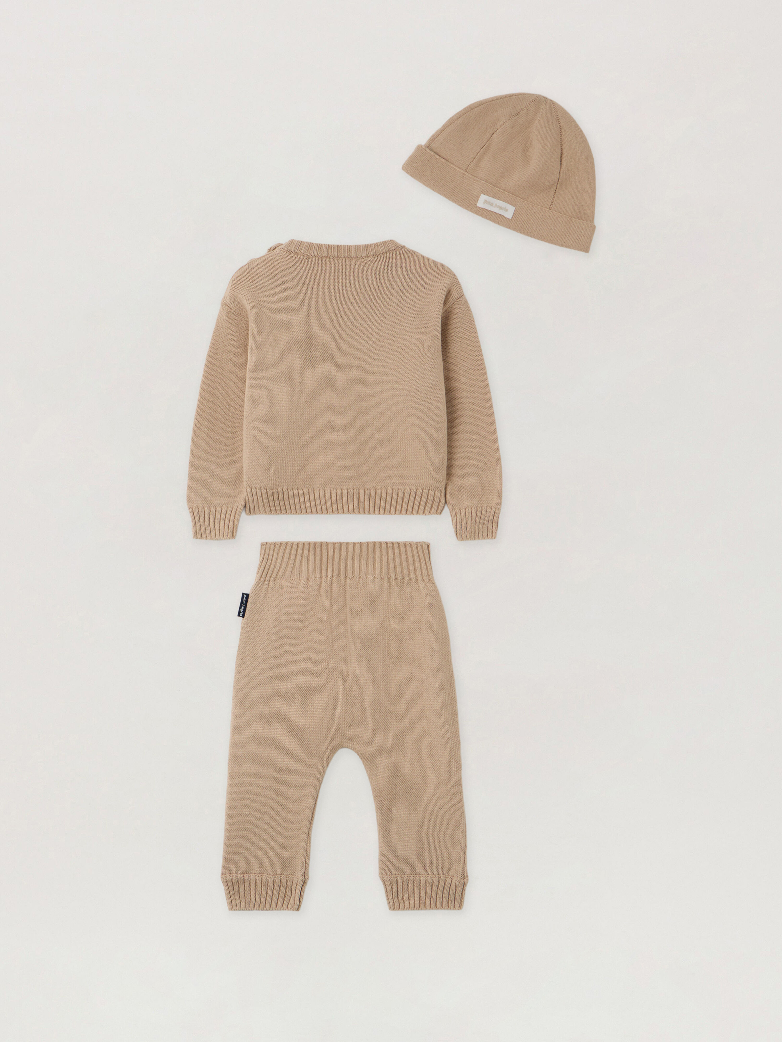 PALM ANGELS Pa Logo Knit Gift Box 2 Boy BEIGE - OFF WHITE PB2X01CF25KNI001