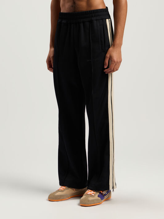 PALM ANGELS Performance Zipup Track Pants BLACK - ORANGE PMCJ04EF25FAB001