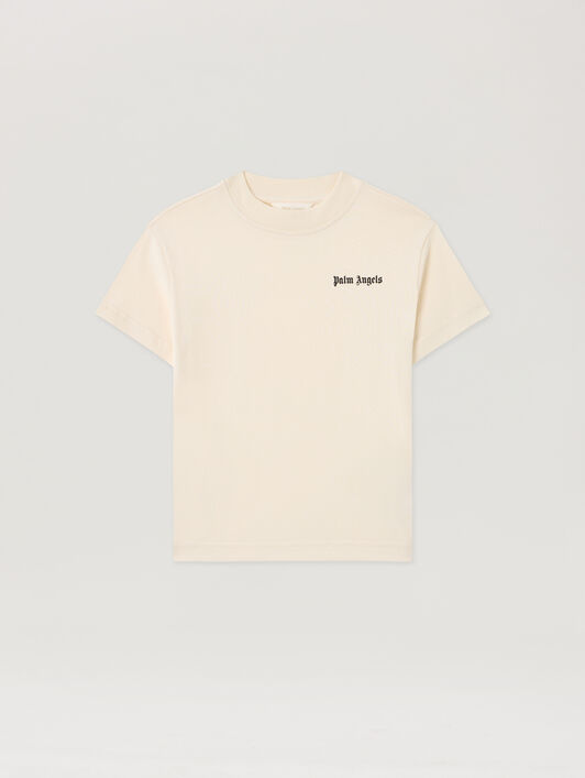 PALM ANGELS Logo. T-Shirt OFF WHITE PBAA003S26JER002