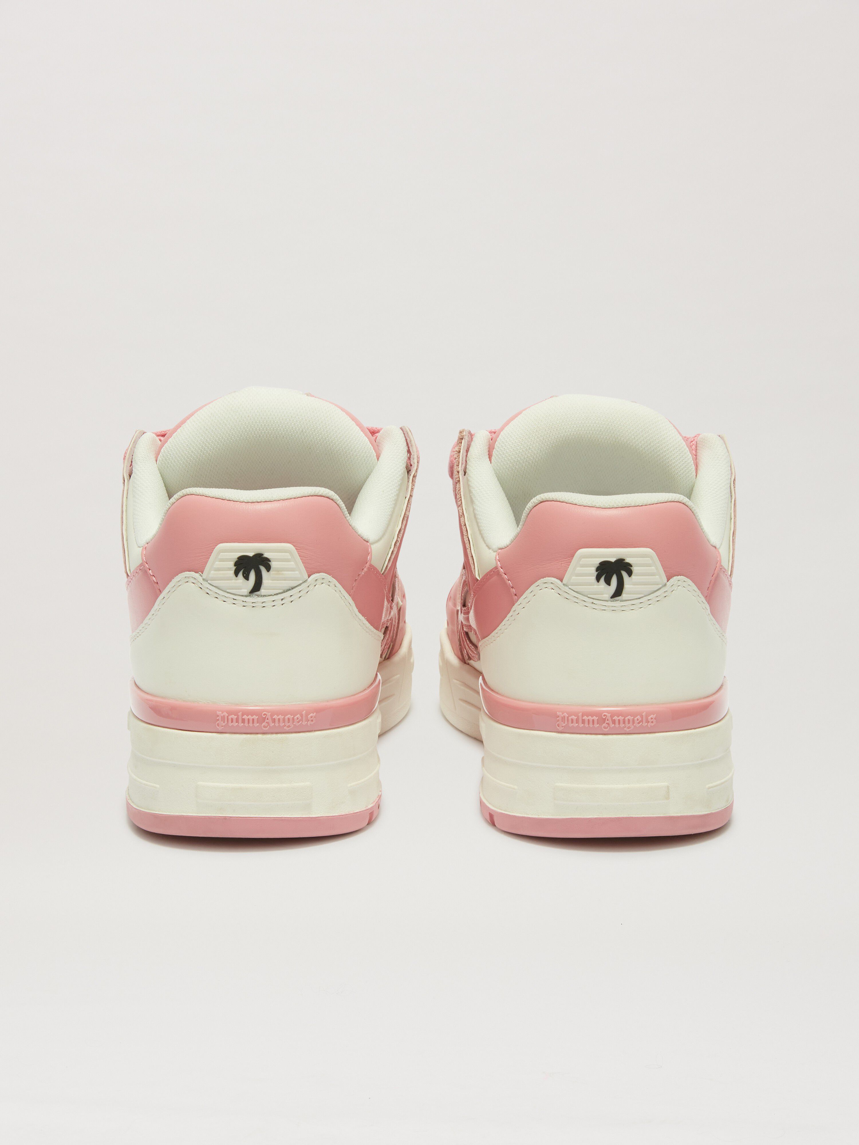 PALM ANGELS  VENICE LEDER SNEAKERS WHITE - PINK PWIA065S25LEA001