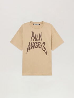 Palm Distorted Regular T-Shirt PALM ANGELS Palm Distorted Regular T-Shirt KAKI - BROWN PAMAA01F26JR16