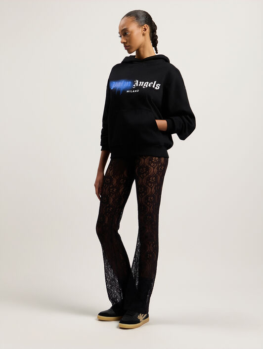 PALM ANGELS Spray City Milan Hoodie Black/Blue PMBB17DT26FLE004