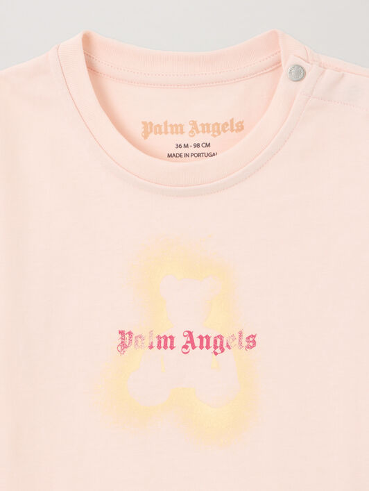 PALM ANGELS Spray Bear T-Shirt ROSA/PINK PGXB001S26JER001