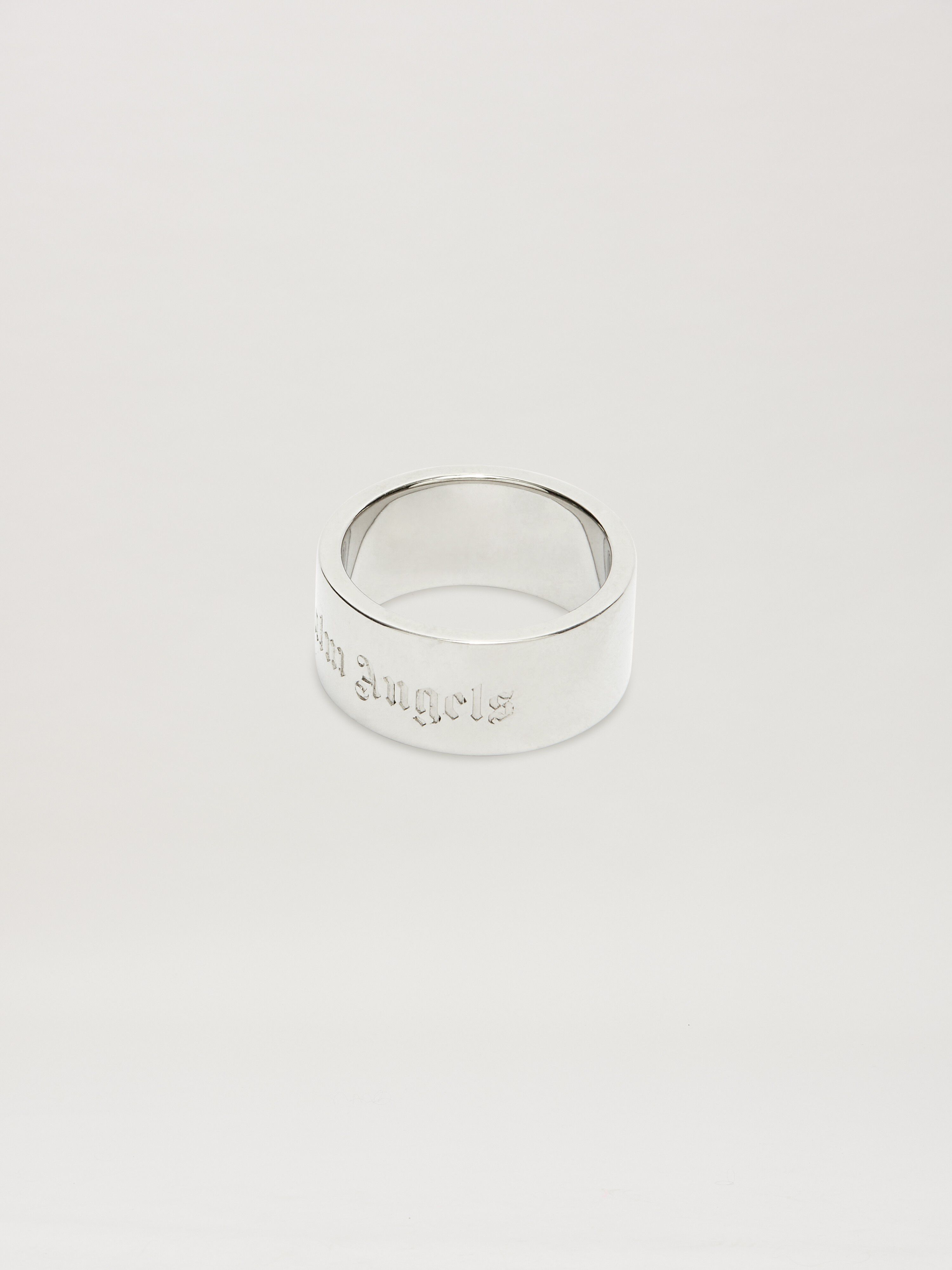 PALM ANGELS  Logo band ring SILVER - SILVER PMOC028S25MAT001