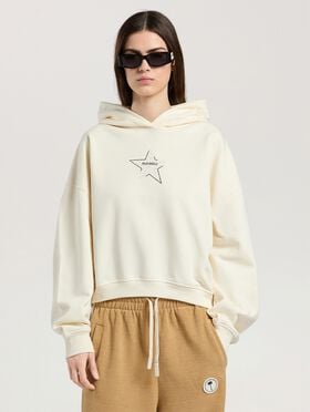 PALM ANGELS Icon Palm Loose Hoodie OFF WHITE - BLACK PAWBB05W26FL02
