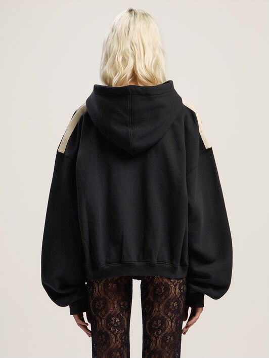 Curved Logo Track Crop Hoody PALM ANGELS Curved Logo Track Crop Hoody BLACK - OFF WHITE PWBB076F25FLE006