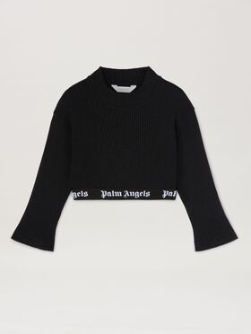 PALM ANGELS  Logo Band Lurex Top BUTTER CHERRY PGAA001C99JER002