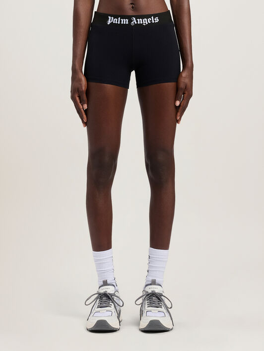PALM ANGELS Classic Logo Sport Shorts BLACK - BLACK PAWVH01F26FB01