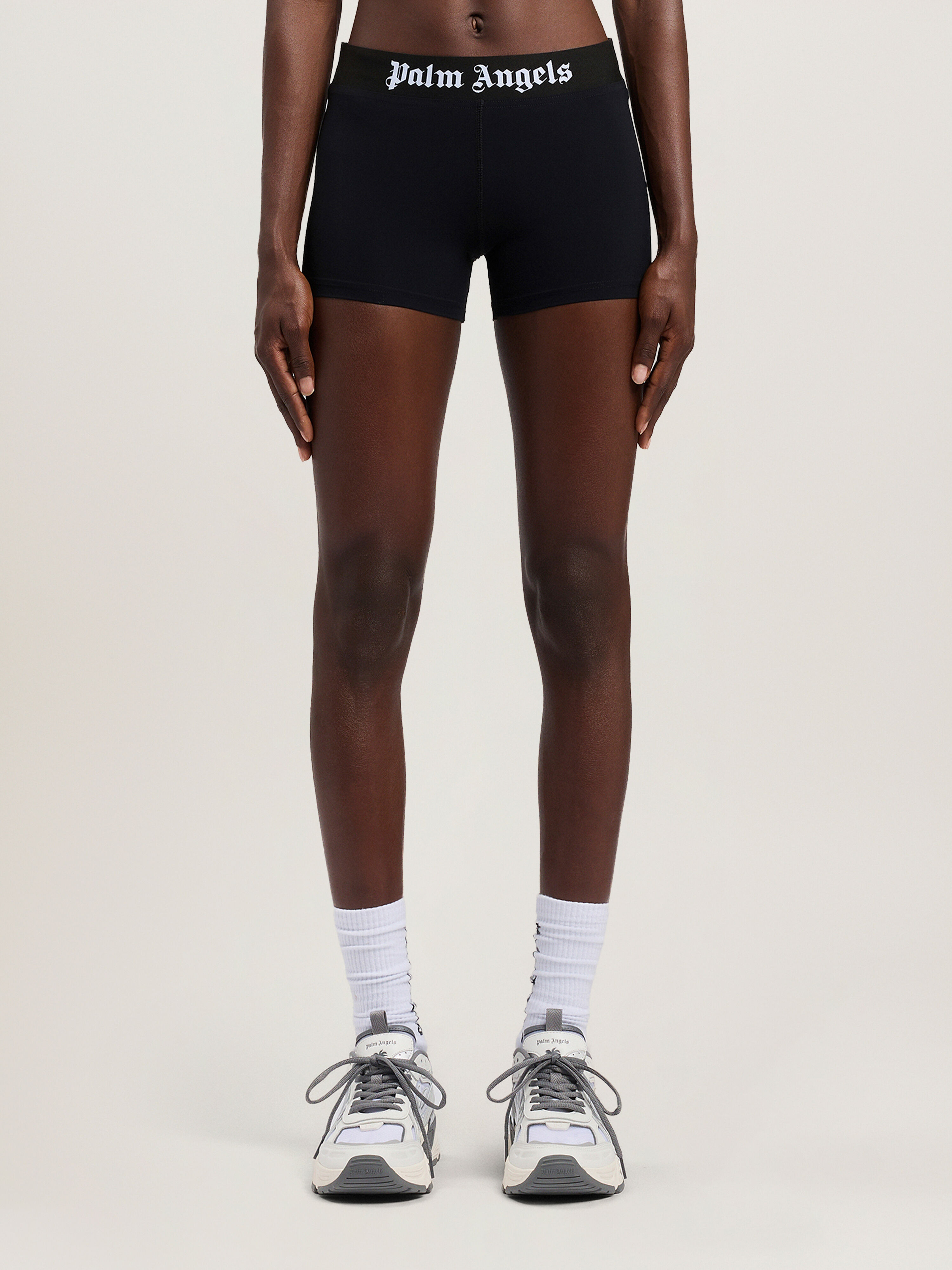 PALM ANGELS Classic Logo Sport Shorts BLACK - BLACK PAWVH01F26FB01