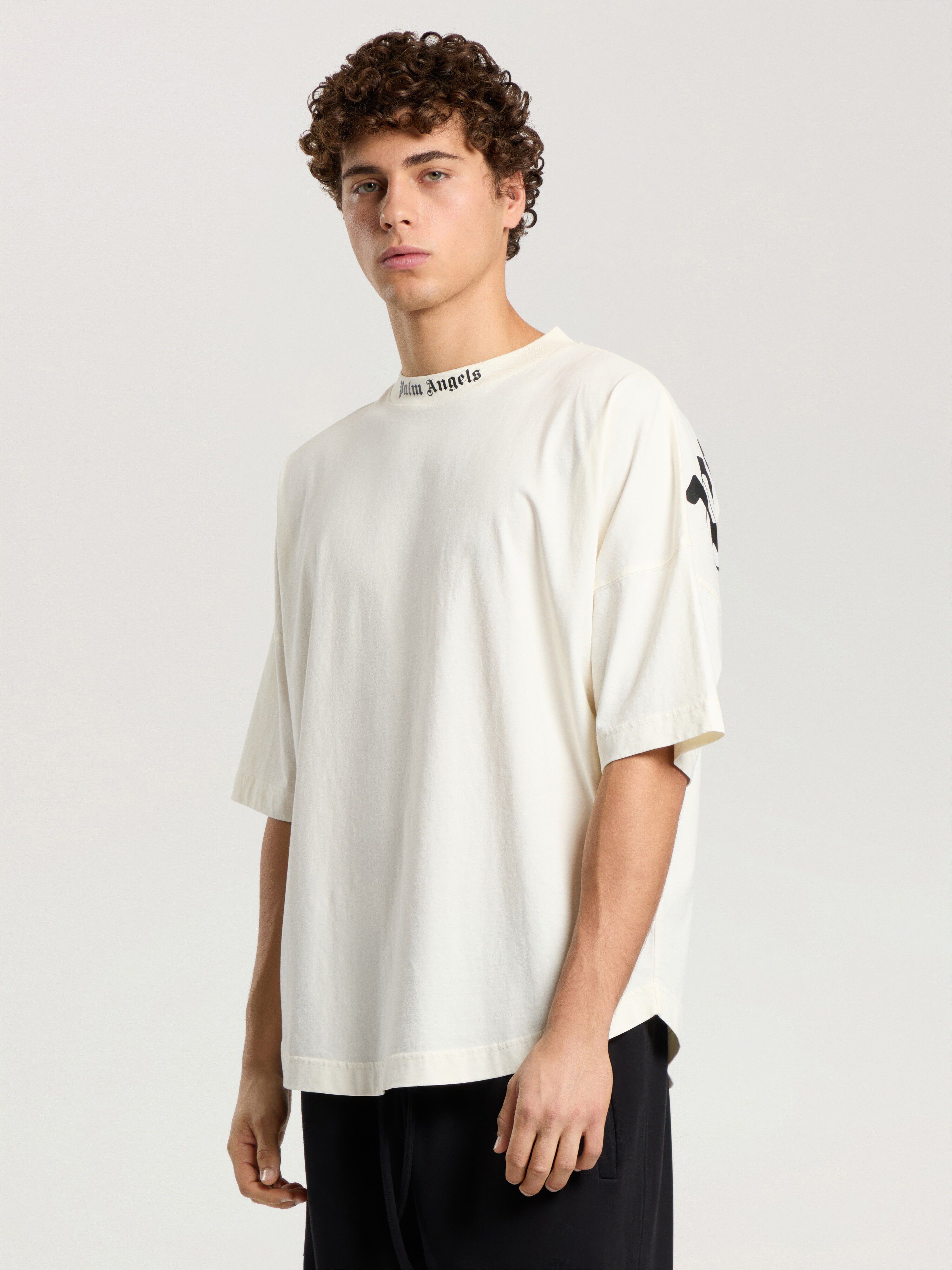 Classic Logo Over T-Shirt PALM ANGELS Classic Logo Over T-Shirt OFF WHITE - BLACK PAMAA05F26JR02