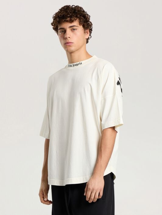 Classic Logo Over T-Shirt PALM ANGELS Classic Logo Over T-Shirt OFF WHITE - BLACK PAMAA05F26JR02