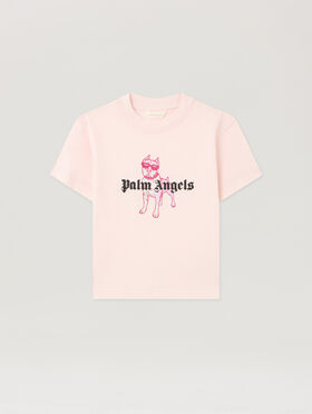 PALM ANGELS Palm Dog T-Shirt ROSA/PINK PGAA002S26JER009