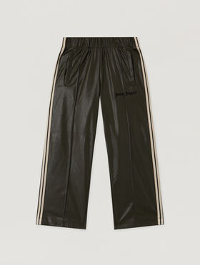 PALM ANGELS Pa Coated Track Loose Pant MILITARY GREEN - BLACK PBCA01EF25FAB001