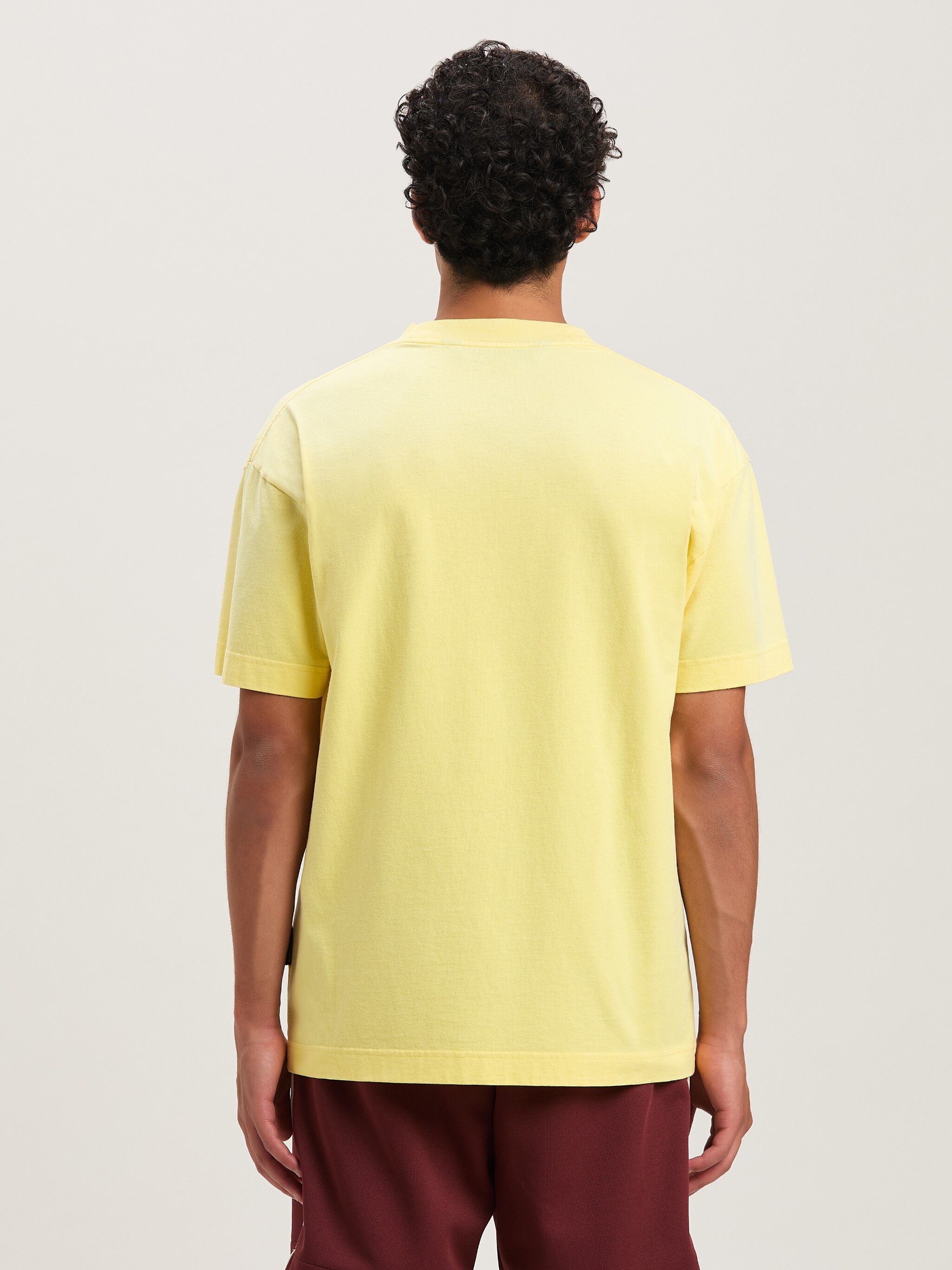 PALM ANGELS  Paradise T-shirt GIALLO - BLU PMAA001S25JER001