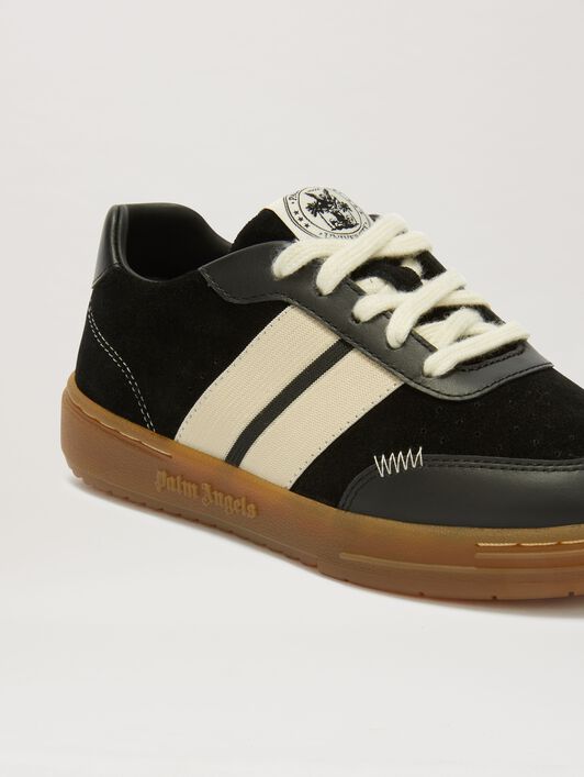 PALM ANGELS  Sneaker mit ikonischem Streifen BLACK - BEIGE PBIA016S25LEA001