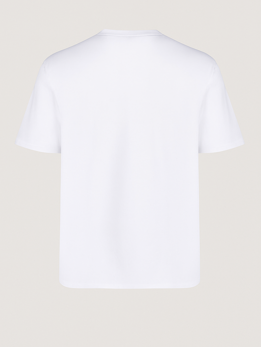 PALM ANGELS Essential Crewneck T-Shirt WHITE BLACK PMUG001C99FAB001