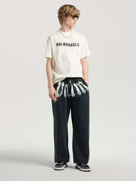 PALM ANGELS Palm Hills Regular T-Shirt OFF WHITE - BLACK PAMAA01W26JR18