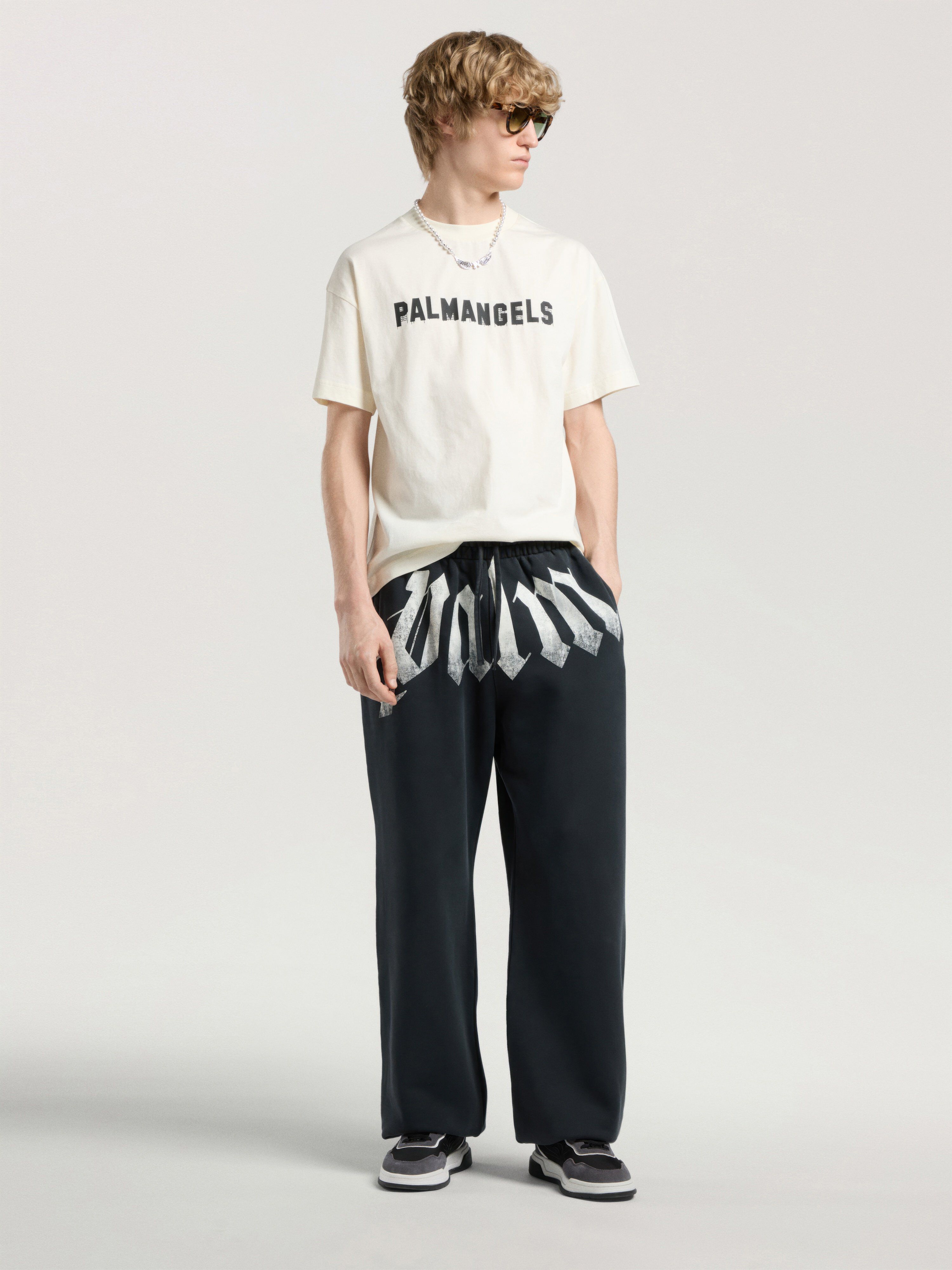 Palm Hills Regular T-Shirt PALM ANGELS Palm Hills Regular T-Shirt OFF WHITE - BLACK PAMAA01W26JR18