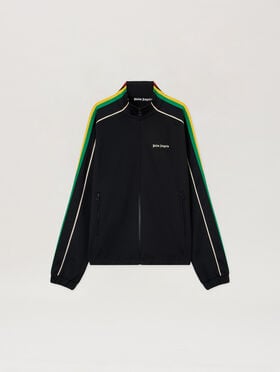 PALM ANGELS Classic Logo Vintage Track Jacket BLACK OFF WHITE PMBD08NS26FAB002