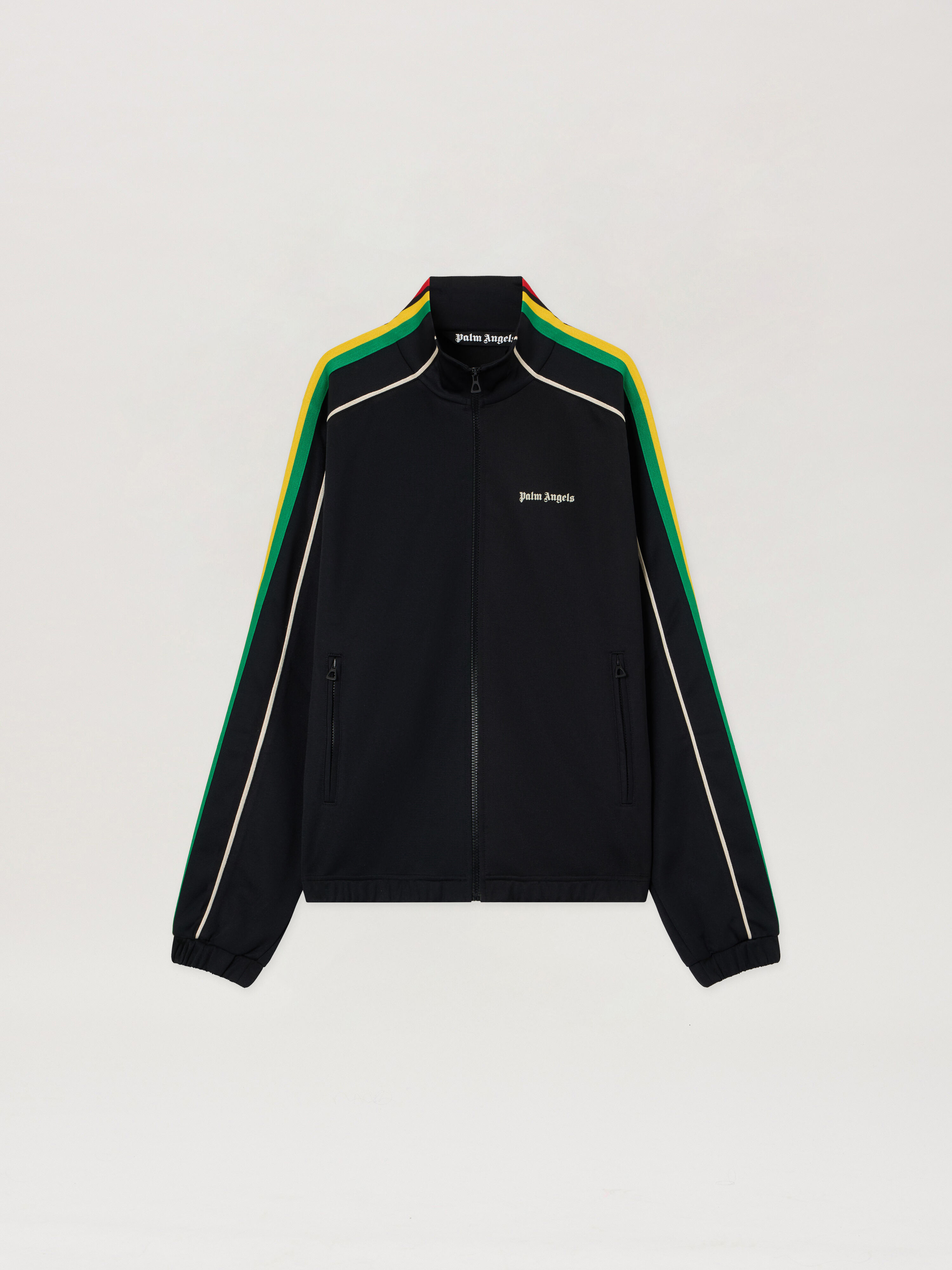 PALM ANGELS Classic Logo Vintage Track Jacket BLACK OFF WHITE PMBD08NS26FAB002