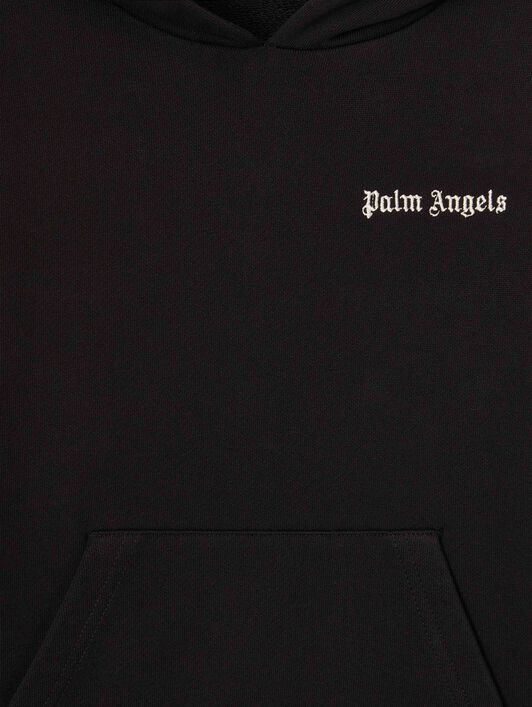 PALM ANGELS  Multicolor band Track hoodie BLACK OFF WHITE PBBB014S25FLE001