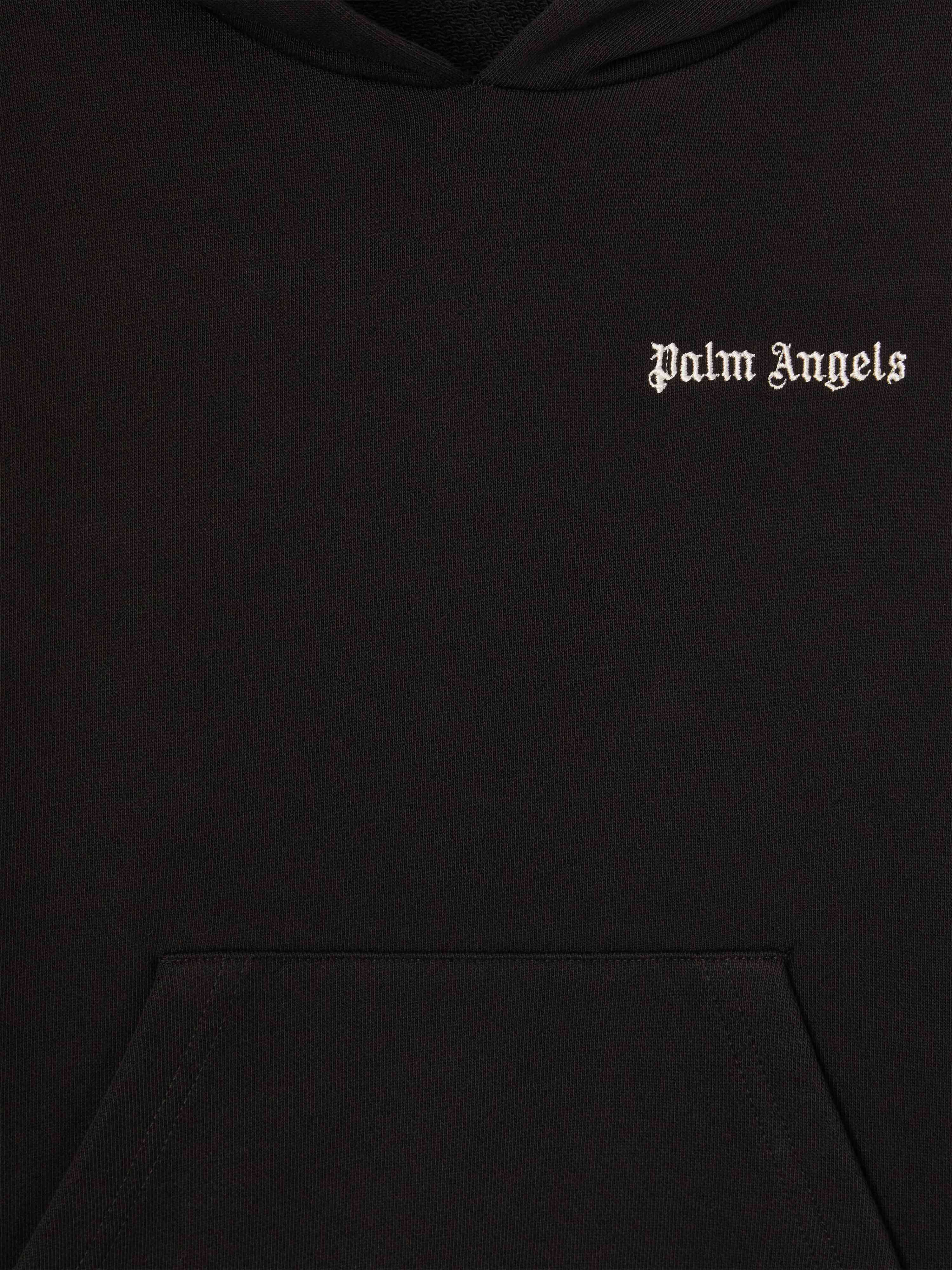PALM ANGELS  Multicolor band Track hoodie BLACK OFF WHITE PBBB014S25FLE001