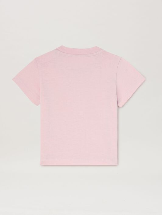 PALM ANGELS  The Palm T-shirt LIGHT PINK OFFWHITE PGXB001S25JER003