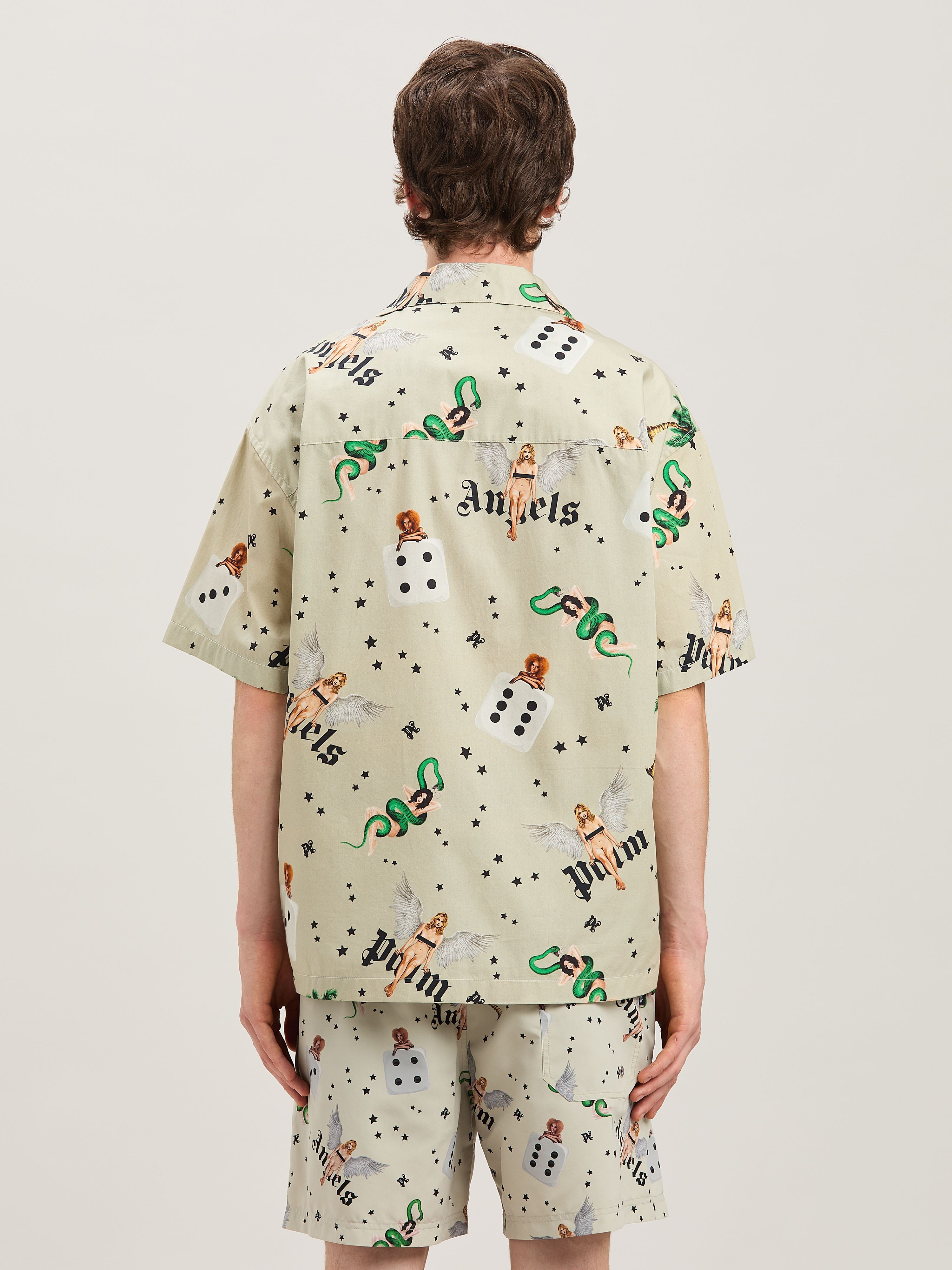 PALM ANGELS  Pin up bowling shirt IVORY - MULTICOLOR PMGG00AS25FAB005