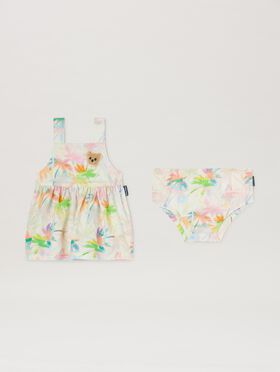 PALM ANGELS  Palms print strapdress BURRO - MARRONE PGXX001S25FAB001
