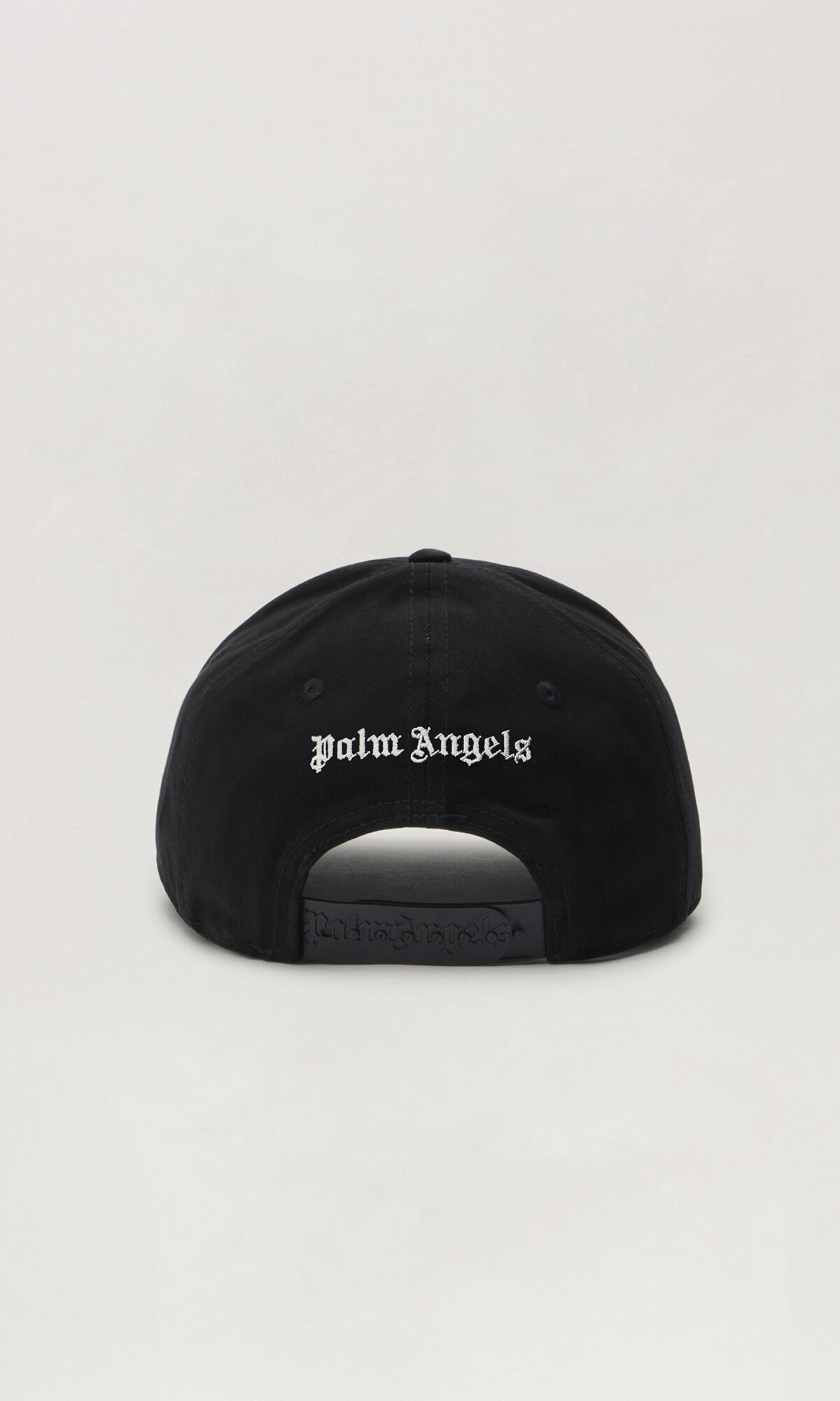 PALM ANGELS  Classic logo cap Black White PMLB003C99FAB001