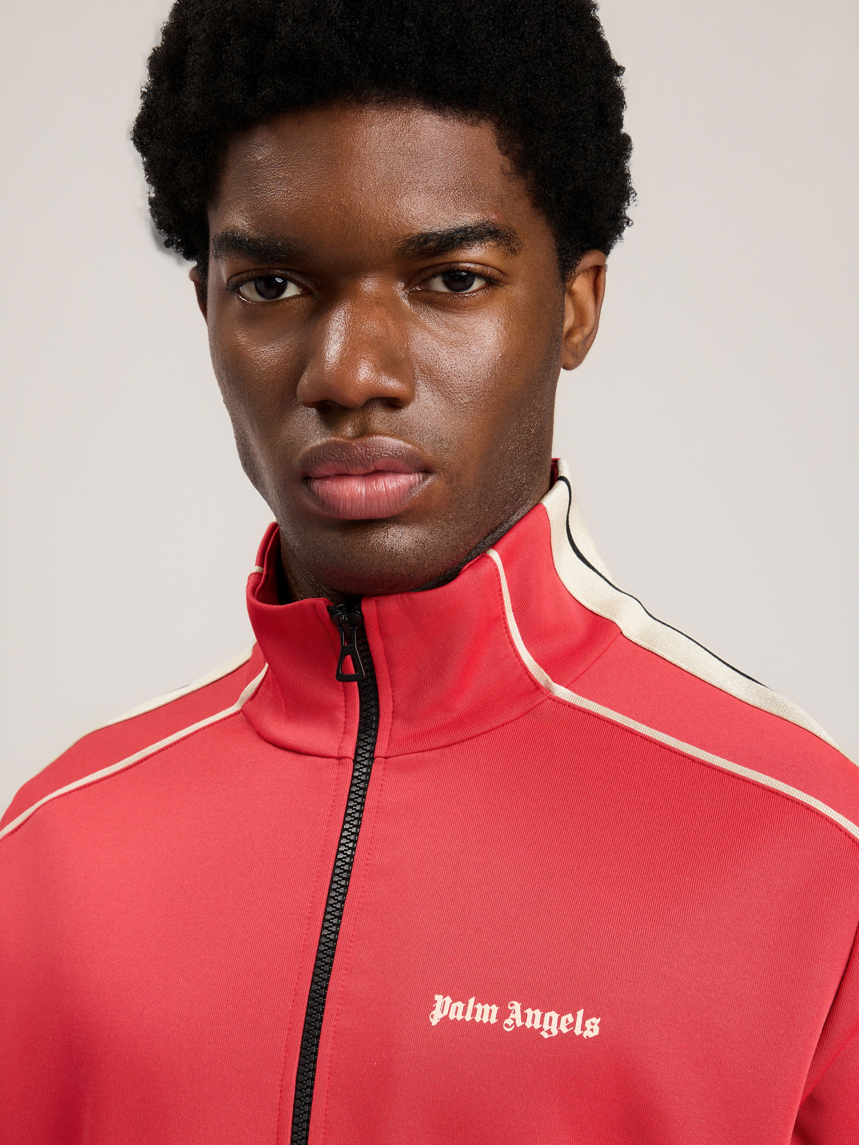 PALM ANGELS Classic Logo Vintage Track Jacket RED OFF WHITE PMBD08NS26FAB001