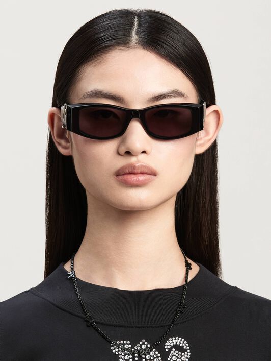PALM ANGELS  Angel sunglasses Black Dark Grey PERI007C99PLA001