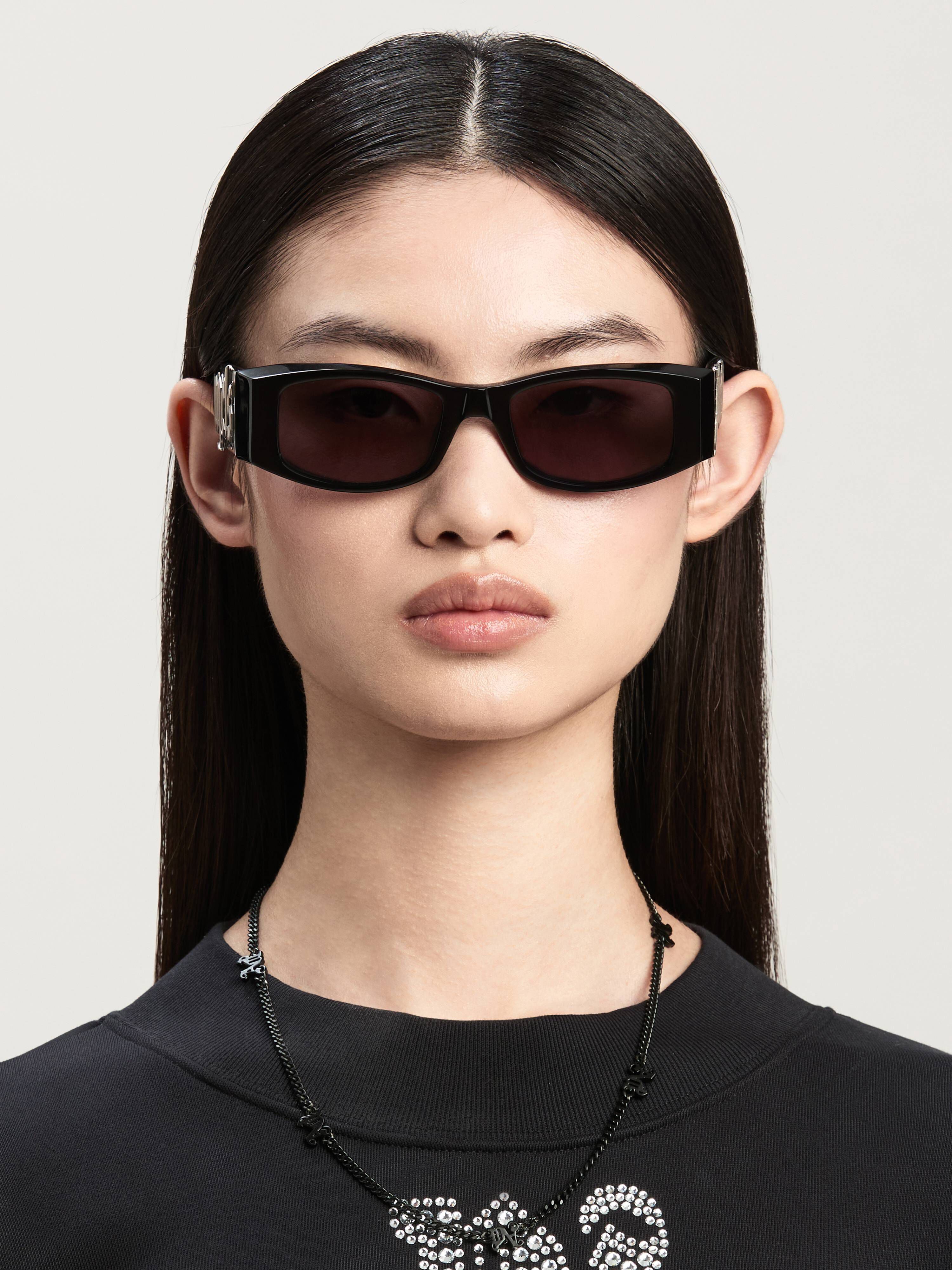 PALM ANGELS  Angel sunglasses Black Dark Grey PERI007C99PLA001