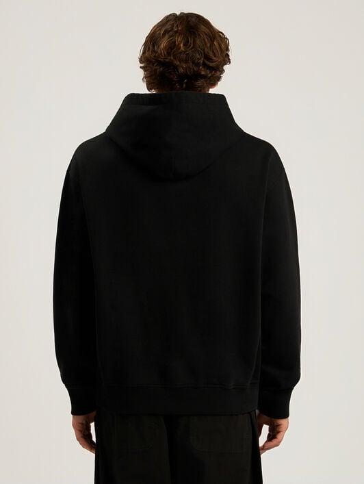 Neck Logo Regular Hoodie PALM ANGELS Neck Logo Regular Hoodie BLACK - OFF WHITE PAMBB03F26FL01