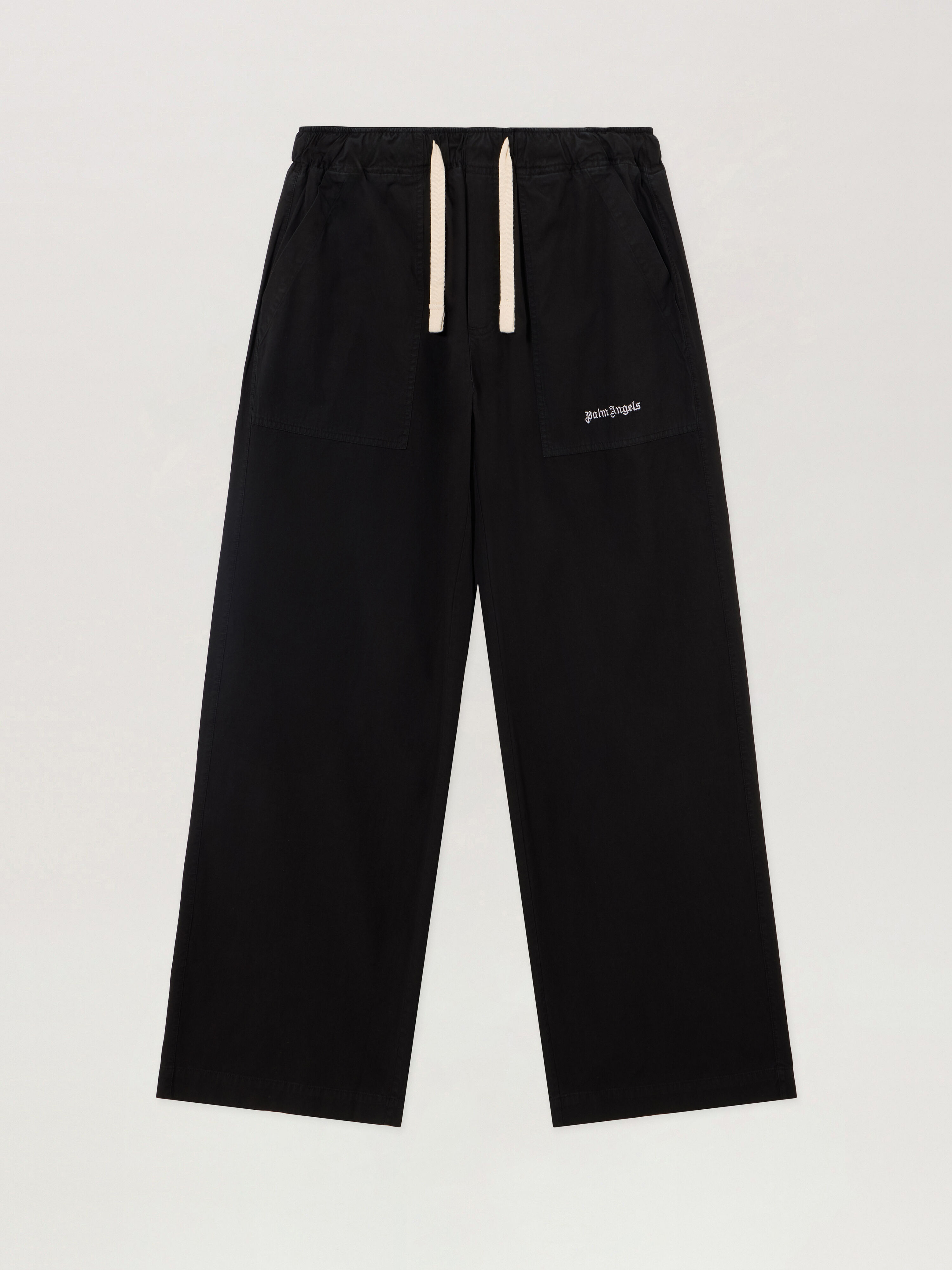 Classic Logo Loose Pants PALM ANGELS Classic Logo Loose Pants BLACK - OFF WHITE PAMCA04F26FB01