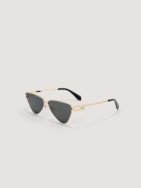 PALM ANGELS Fontana Black Lens Sunglasses SHINY GOLD PA2004760759