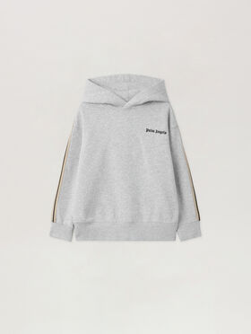 PALM ANGELS Pa Minitrack Regular Hoodie GREY MELANGE - BLACK PBBB012F25FLE008