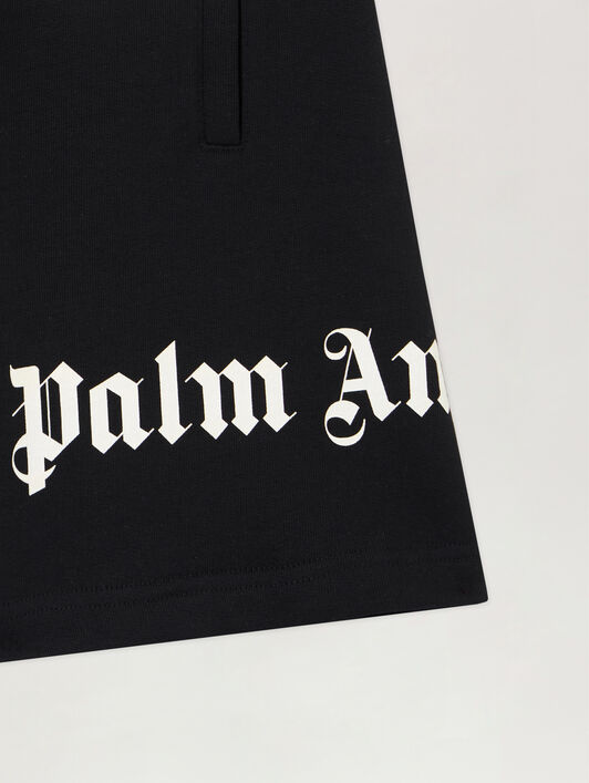 PALM ANGELS Overlogo Sweatshort NERO/BLACK PBCI006S26FLE001