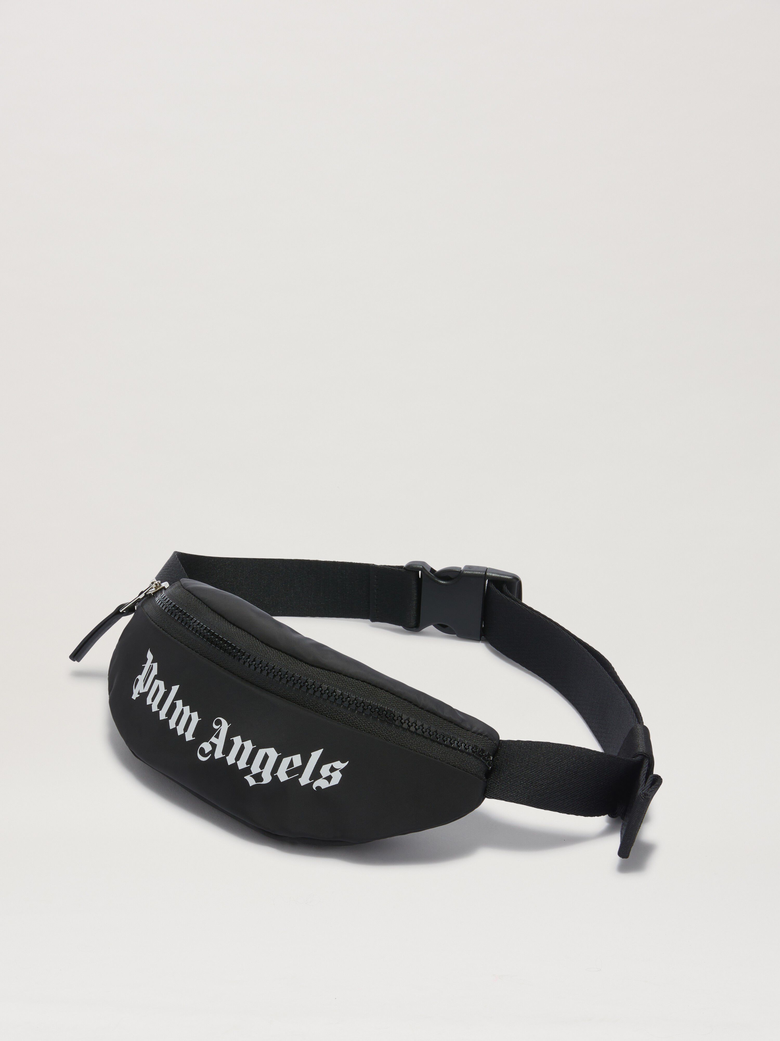 PALM ANGELS  Overlogo Fannypack BLACK/WHITE PBNO006S25FAB001