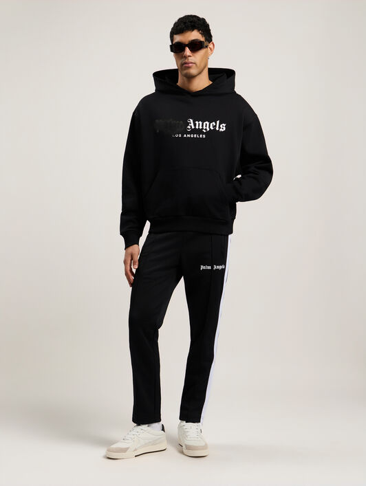 PALM ANGELS Spray City Los Angeles Hoodie Black/Black PMBB17DT26FLE001