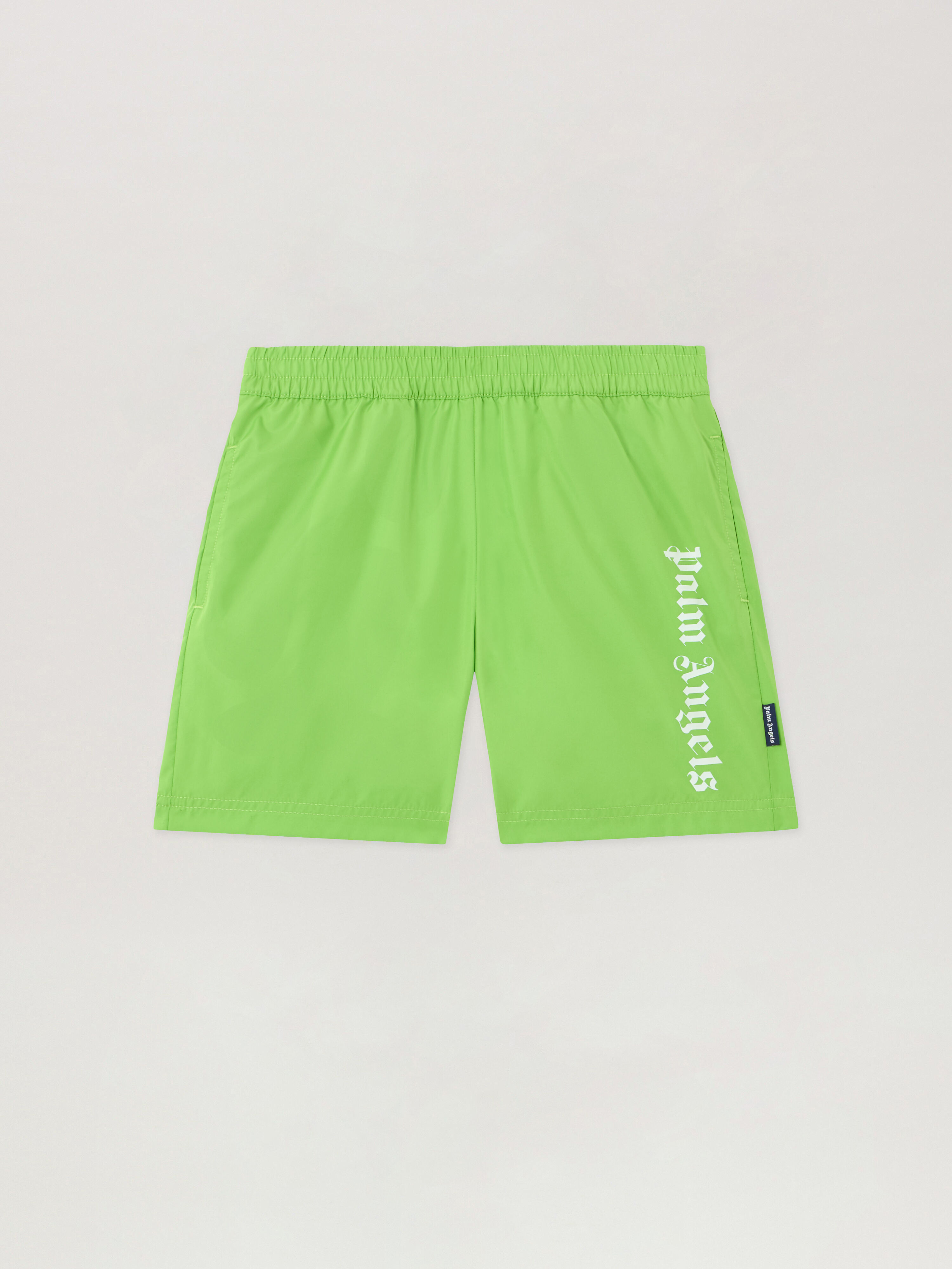 PALM ANGELS Overlogo Long Beachwear Short VERDE/GREEN PBFD003S26FAB001