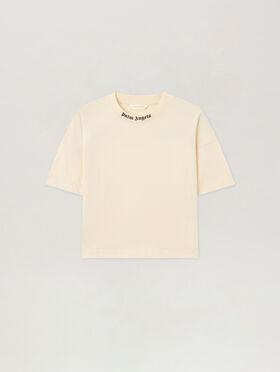 PALM ANGELS Overlogo Over T-Shirt OFF WHITE PBAA002S26JER001