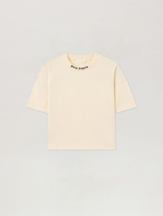 PALM ANGELS Overlogo Over T-Shirt OFF WHITE PBAA002S26JER001