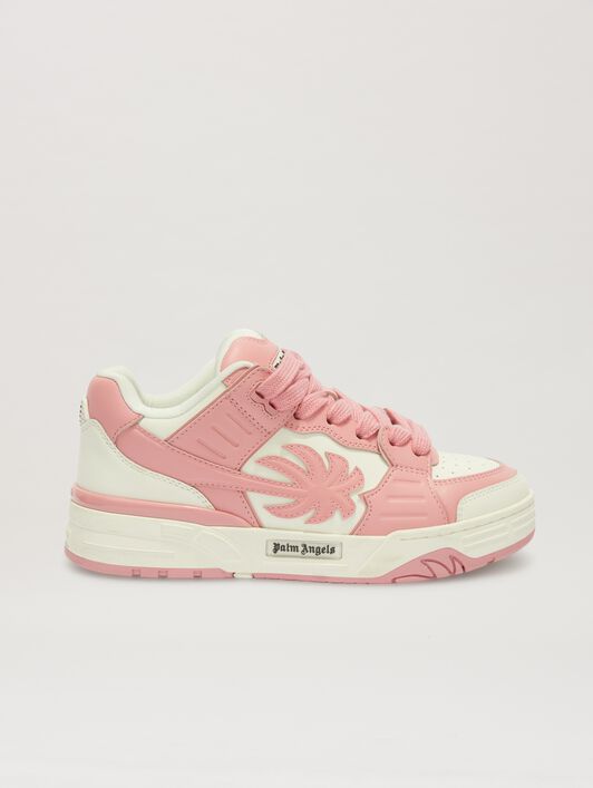 PALM ANGELS  VENICE LEDER SNEAKERS WHITE - PINK PWIA065S25LEA001