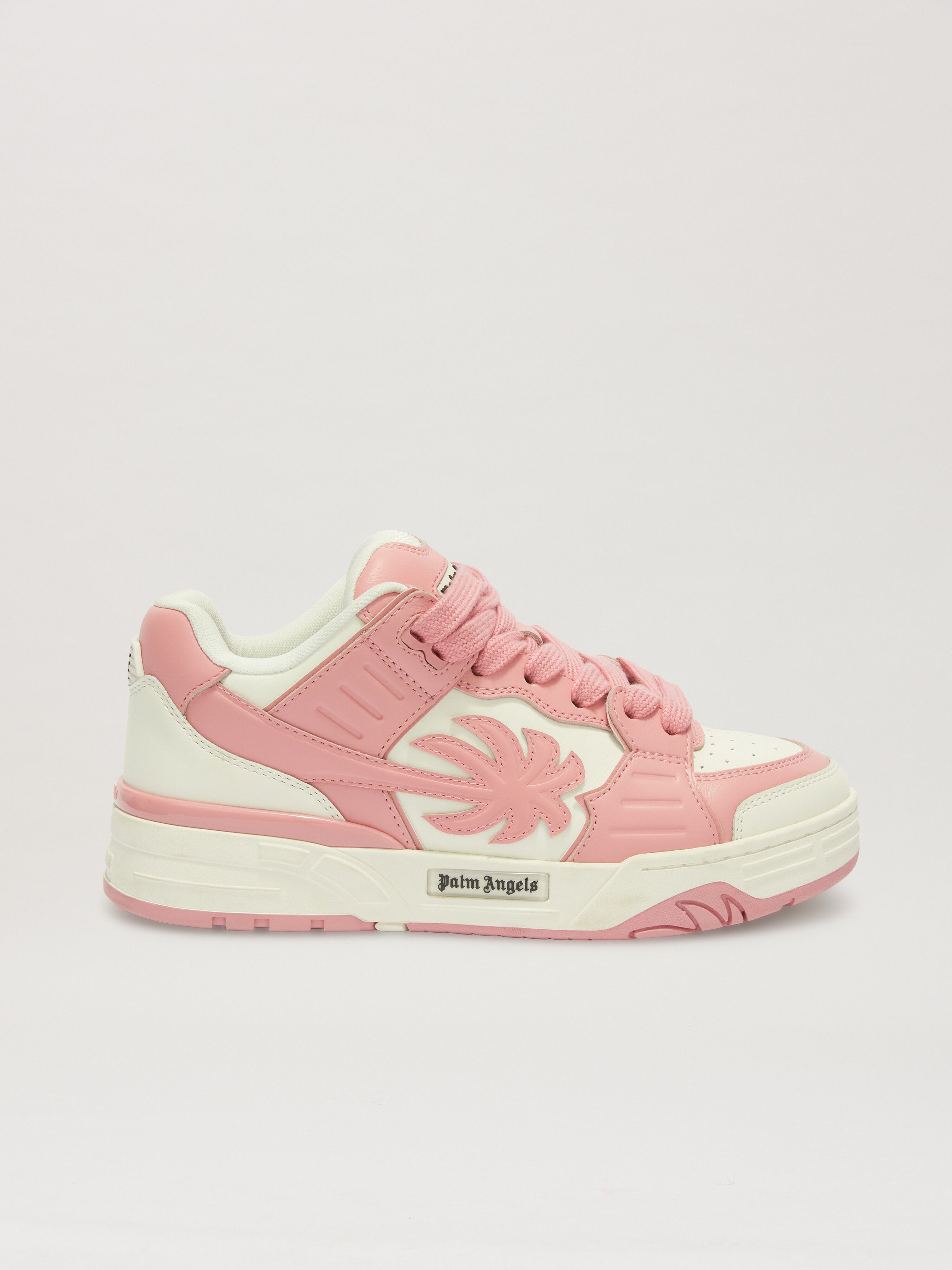 PALM ANGELS  VENICE LEDER SNEAKERS WHITE - PINK PWIA065S25LEA001