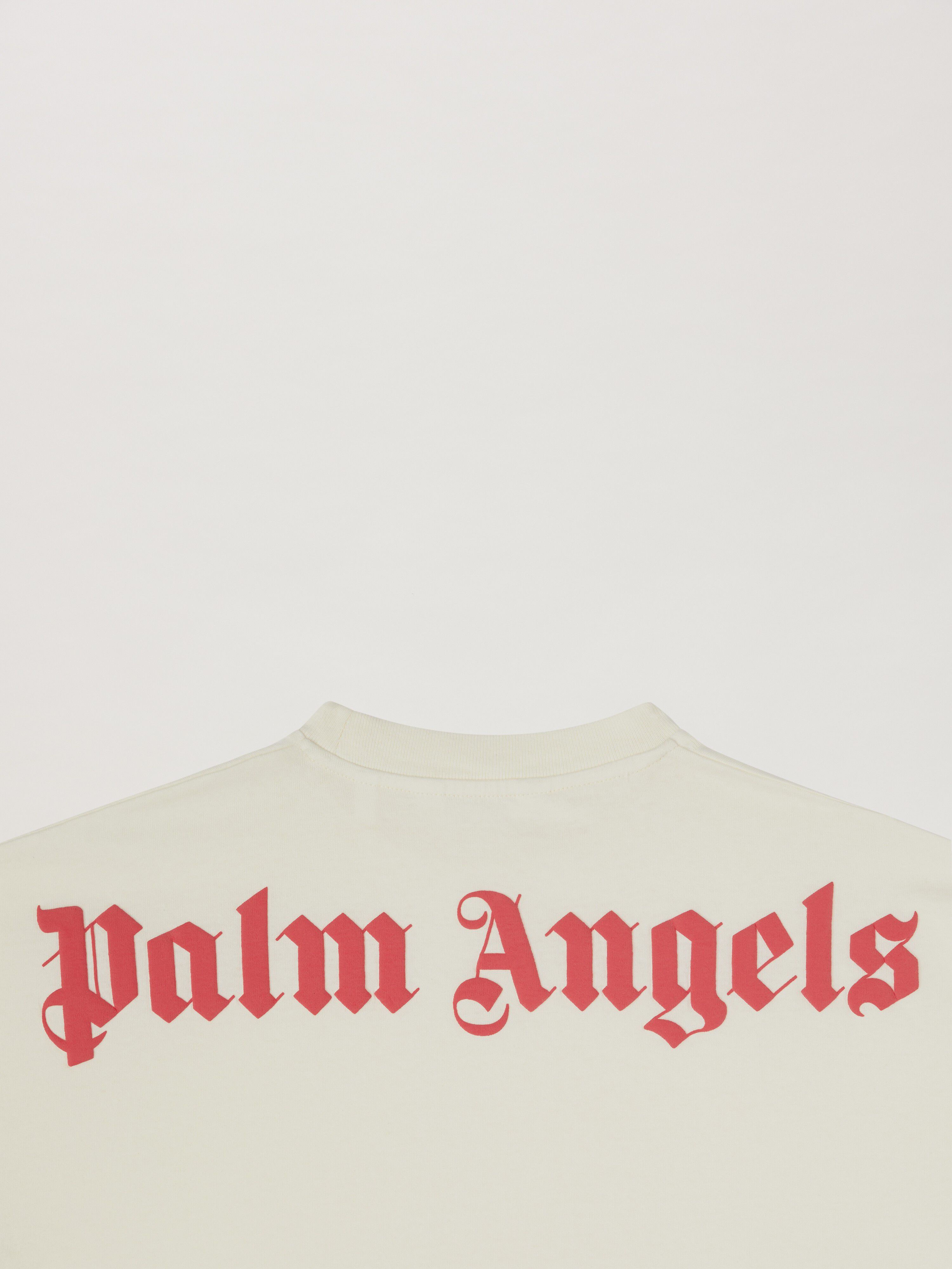 PALM ANGELS  Classic and Overlogo T-shirt BUTTER CHERRY PGAA001C99JER002
