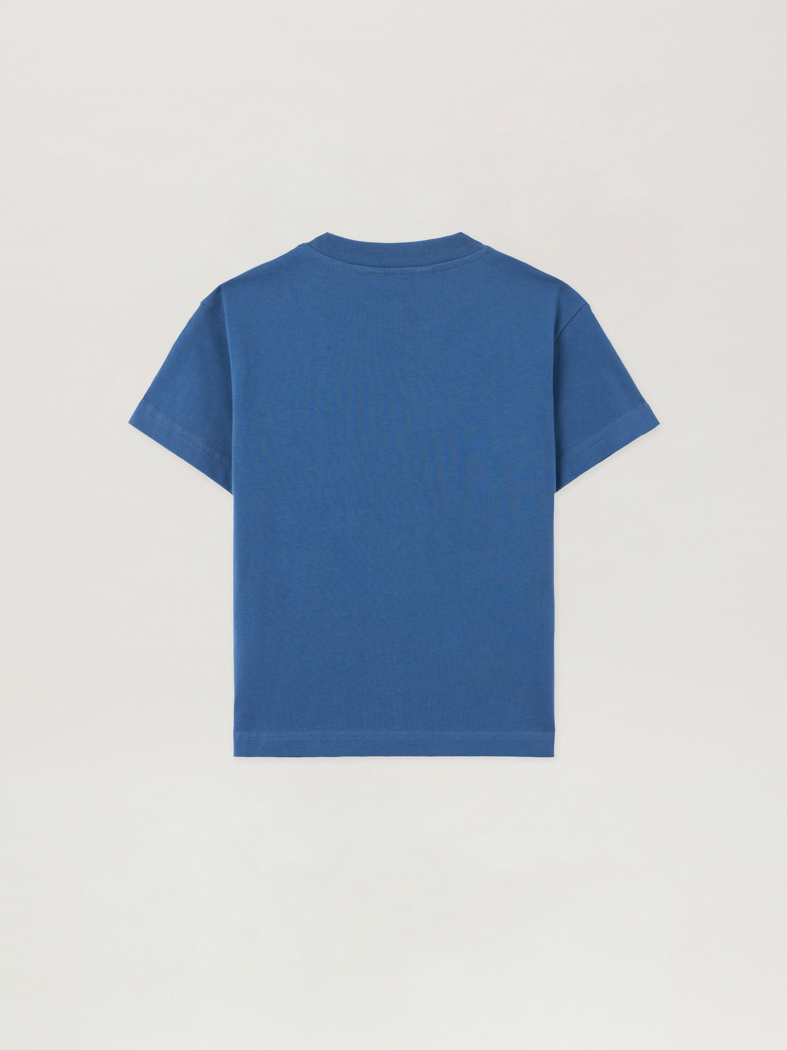 PALM ANGELS Logo. T-Shirt BLU/BLUE PBAA003S26JER002