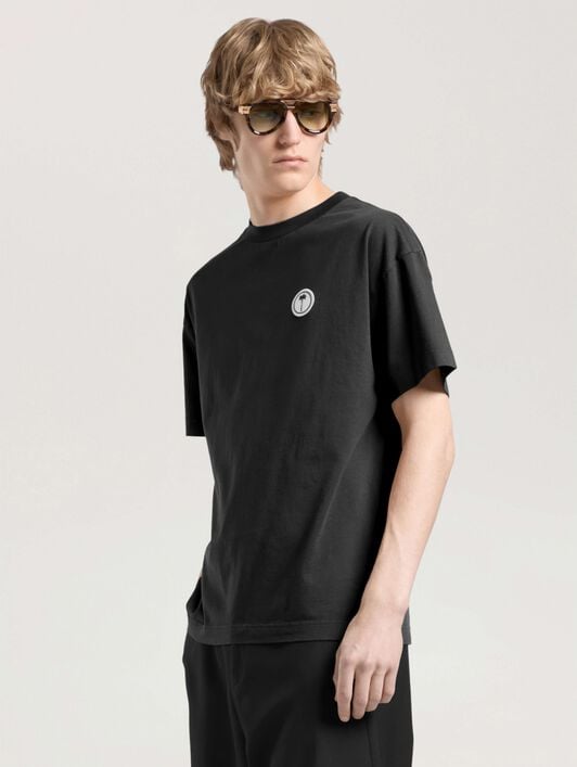 Palm Tree Regular T-Shirt PALM ANGELS Palm Tree Regular T-Shirt BLACK - OFF WHITE PAMAA01F26JR02